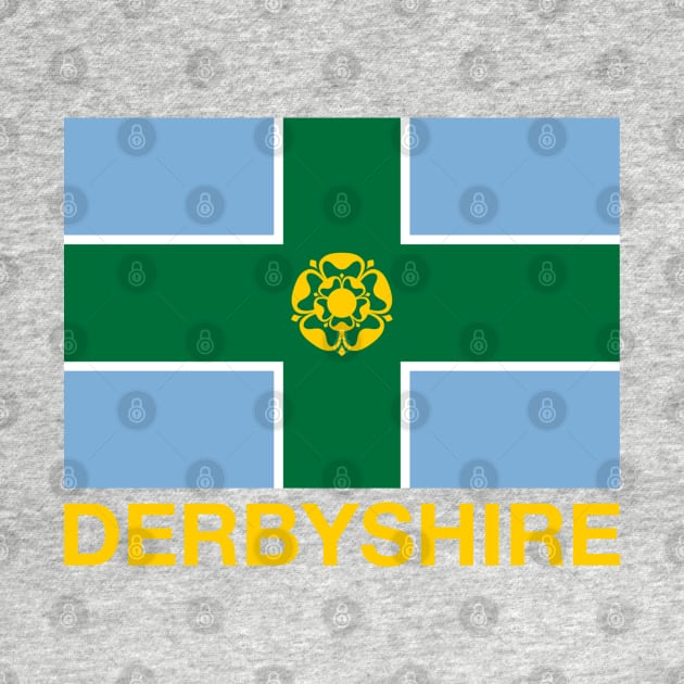 Derbyshire County Flag - England by CityNoir